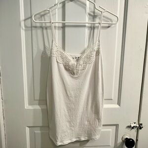 Excellent Condition! LOFT Ivory Lace Cami (Medium)